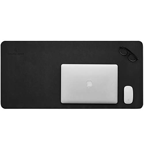 Gallaway Leather Desk Mat Mouse Pad - PU Leather Computer Desk Mat, Large Mouse Pad for Desk with Non-Slip Felt Base, Gift-Ready Elegant Computer Mat for Desk with Gift Box