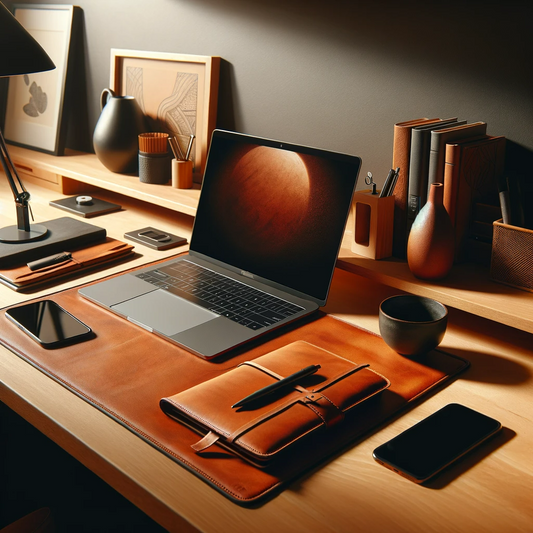 Unleashing Creativity: The Psychology Behind a Tidy Desk and Elegant Leather Accents