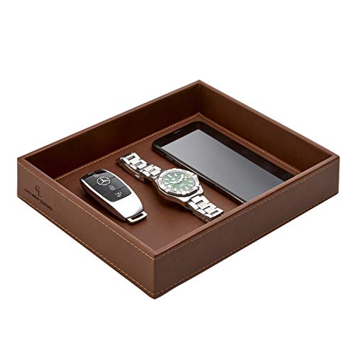 Gallaway Leather Desk Organizer - Office Stationery Storage Box Organi